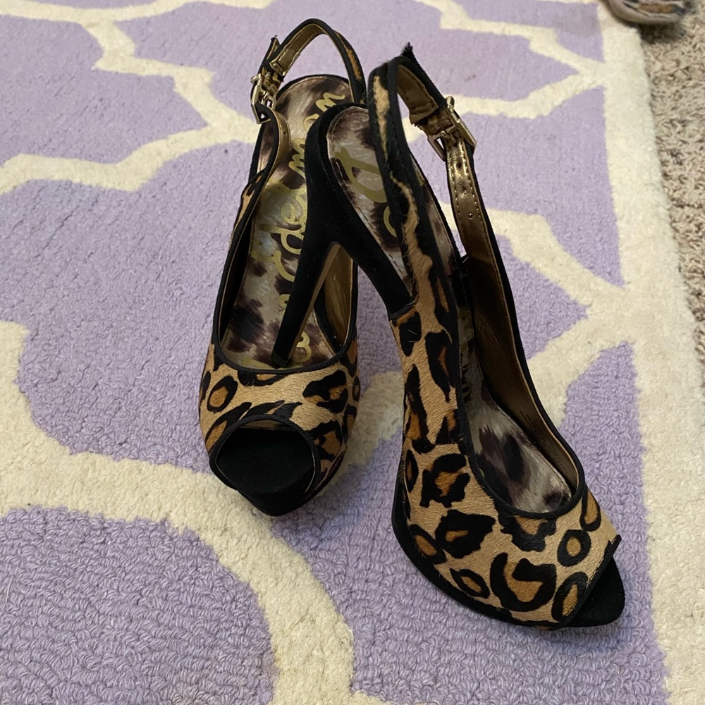 Sam Edelman Leopard Slingbacks